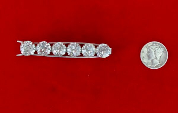 Vintage 6-Paste Stone Barrette/Wedding