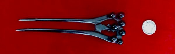 Antique Victorian Whitby Jet on Horn 4 1/2-Inch Hair Comb