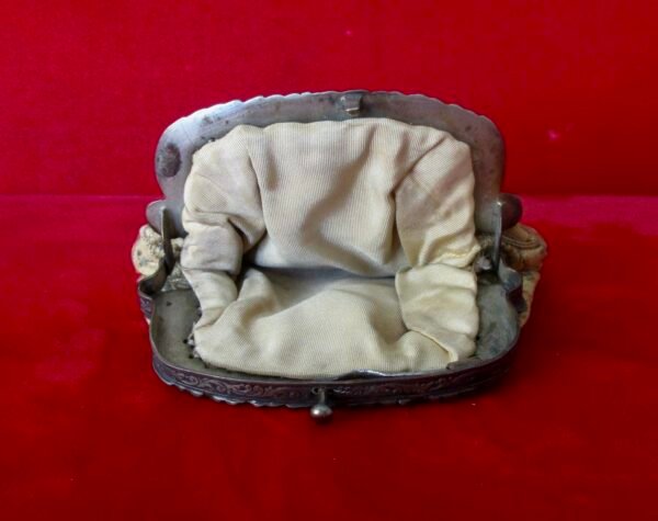 Antique Victorian Fabric & Sterling Silver Change Purse - Pristine Condition - Image 8