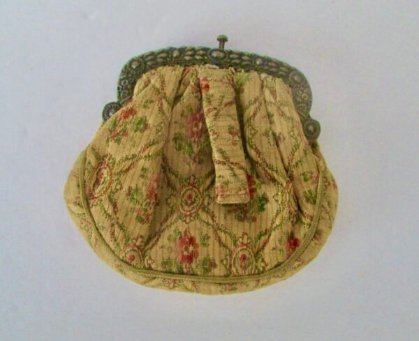 Antique Victorian Fabric & Sterling Silver Change Purse - Pristine Condition - Image 4