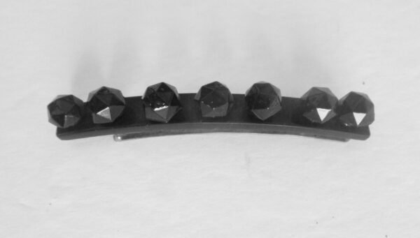 Antique Victorian French Jet (Black Glass) Barrette - Image 4